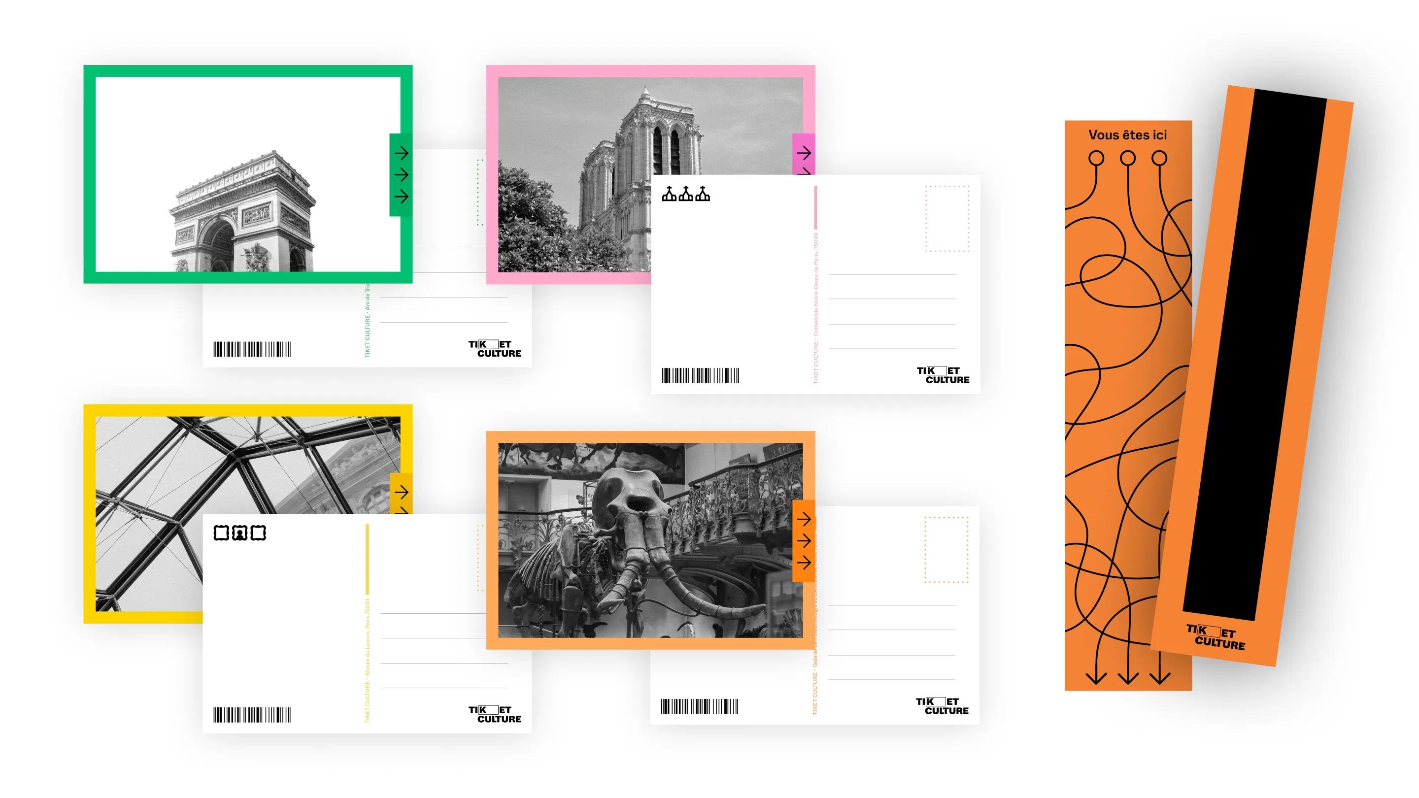 Ticket Culture — marque-pages et cartes postales